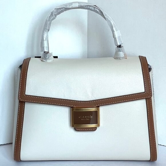 Kate Spade Katy Medium Top-handle Colorblock White Bag  Leather Crossbody - Picture 2 of 15